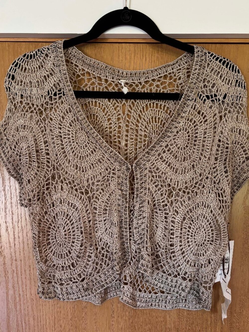 NWT.  Crochet crop over piece.